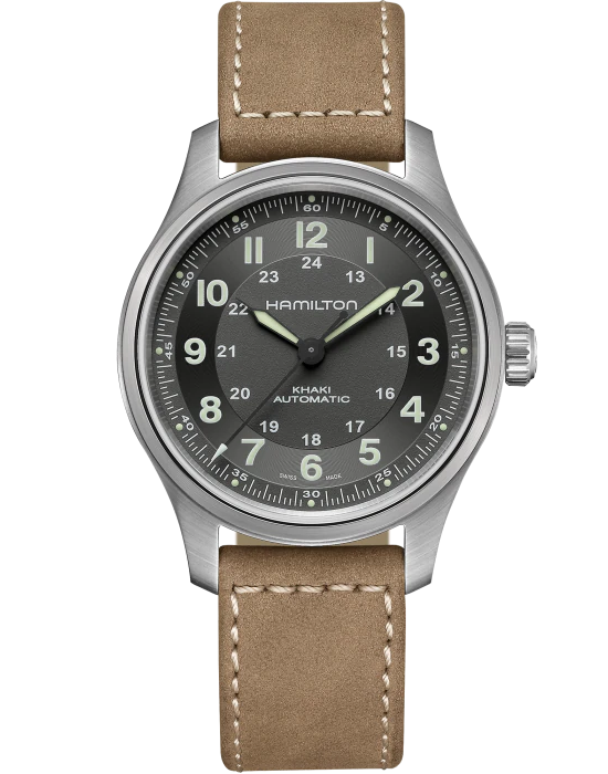Hamilton Hamilton Khaki Field Titanium Auto H70545550 H70545550 оригинальные мужские часы в комплекте с коробкой